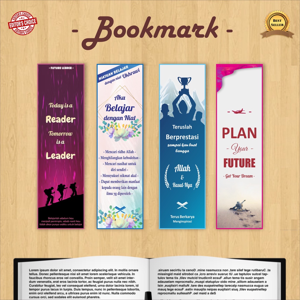 

Bookmark Pembatas Buku Quote Inspirasi Desain Epic (10pcs)