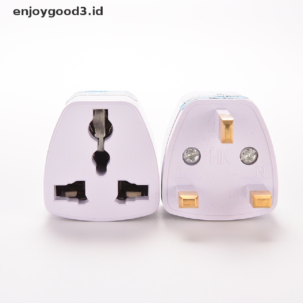 (Rready Stock) 1 PC Adaptor Converter Plug AU EU Ke UK AC Power Universal Warna Putih Untuk Travel