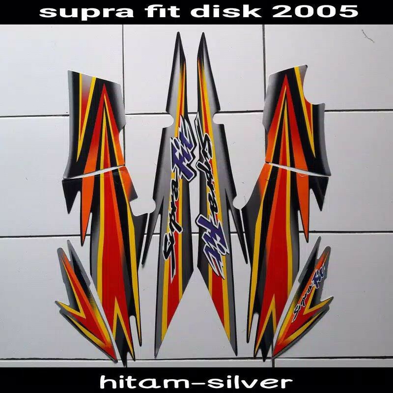 STRIPING SUPRA FIT LAMA 110 HITAM SILVER