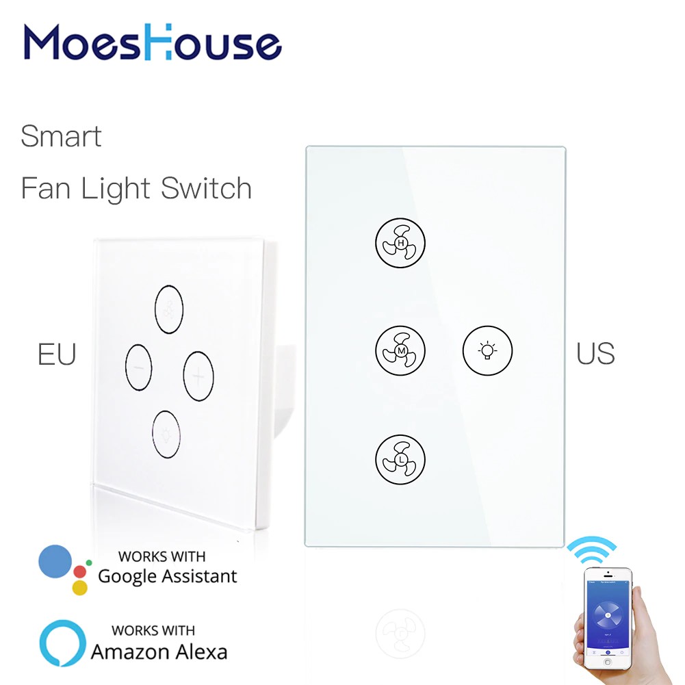 Wifi Smart Ceiling Fan Light Lamp Wall Switch Smart Life Tuya App Remote Various Speed Control Shopee Indonesia Wifi Smart Ceiling Fan Light Lamp Wall Switch Smart Life Tuya App Remote Various Speed Control Shopee Indonesia
