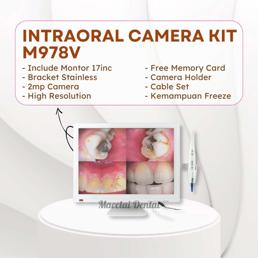 DENTAL KAMERA INTRAORAL / INTA ORAL CAMERA M987V / KAMERA IO + BRACKET MONITOR