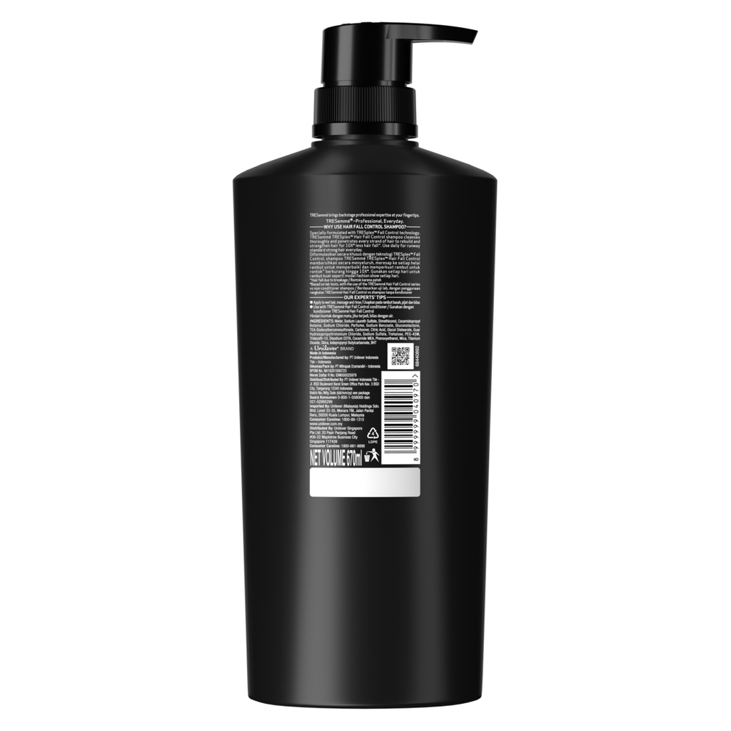 Tresemme Hair Fall Control Shampoo Perawatan Rambut Rontok Hingga 10X* with TRESplex Technology 670ML-2