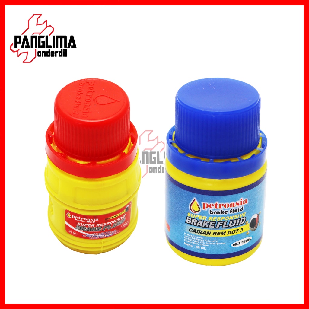 Petroasia Minyak Rem-Dot3 SNI Red-Merah-Neutral 50 Ml-50ml Oli-Oil-Brake Fluid 3 Dot Merk Petro asia-Netral