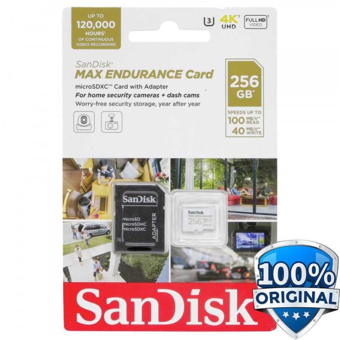 SanDisk Micro sd Max Endurance 256GB 100MB/s MicroSDXC