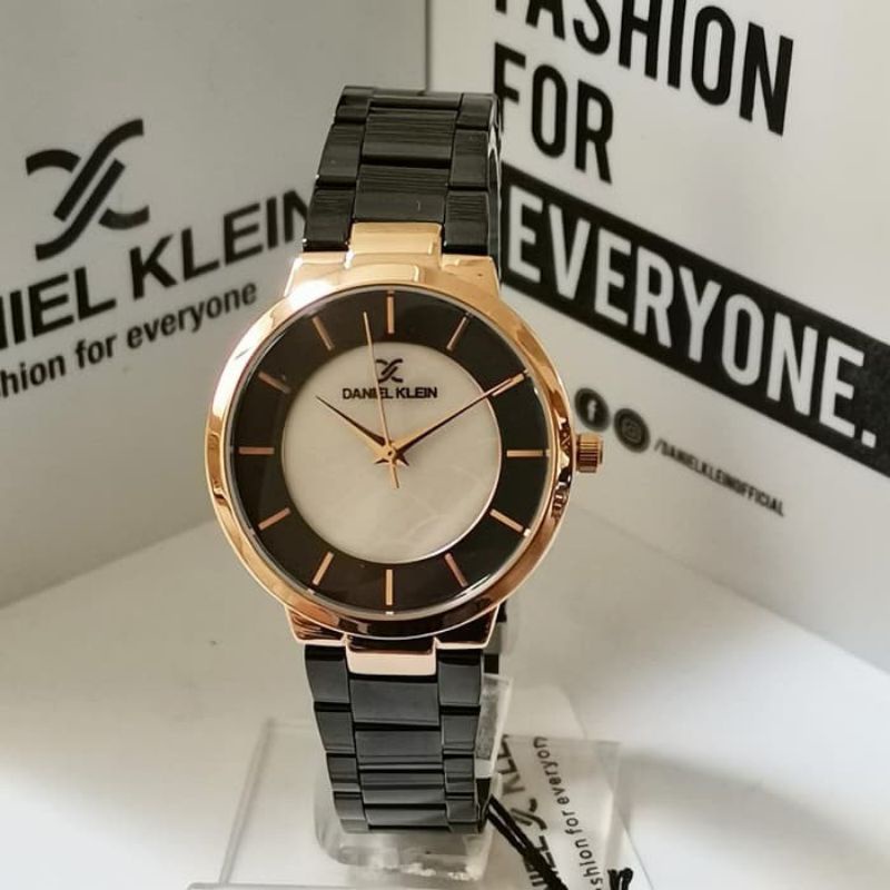 DANIEL KLEIN DK 11887-6 DK 11887-6 Rosegold Black Fashion Analog Ladies Original