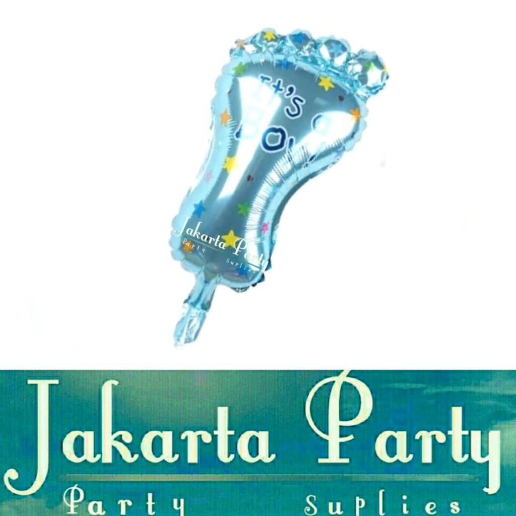 Balon Foil Foot Baby Boy Mini / Balon Kaki / Balon Baby Shower