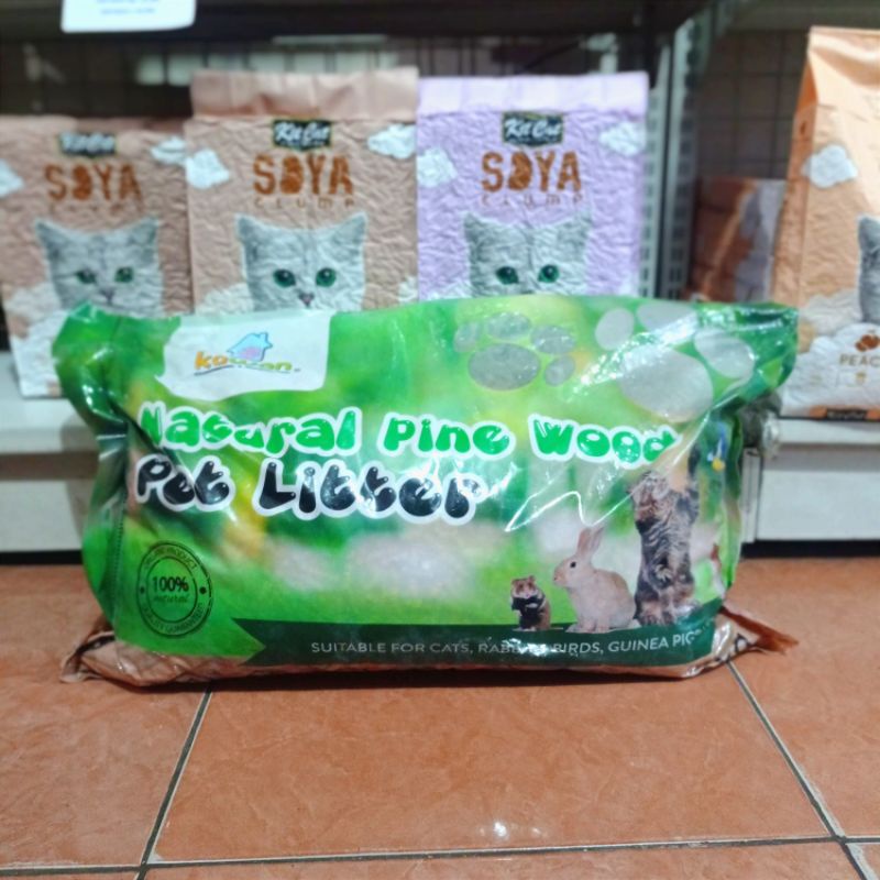 Pasir Kawan Natural Pinewood 10kg - Pasir Kucing serbuk kayu