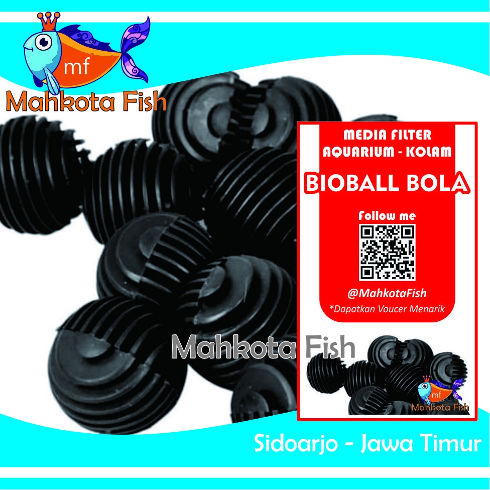 Biobal Bola Golf (Per Biji / Per pcs) | Bioball Bola | Bio Ball | Media Filter Aquarium Aquascape | Media Filter Kolam