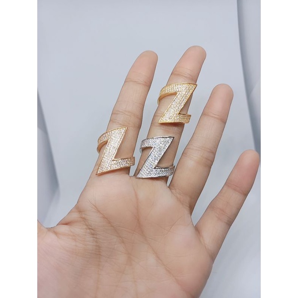 cincin z corr full mp silver925 / cin cin perak asli lapis mas / cin cin perak fashion