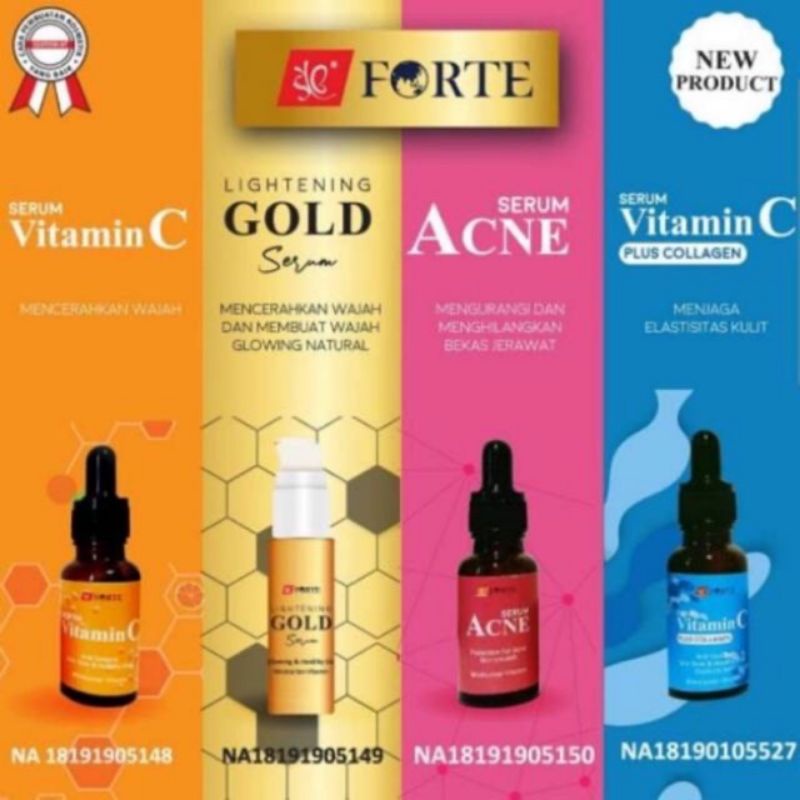 `ღ´ PHINKL `ღ´ Syb Forte Serum Gold , collagen , Red Jelly pencerah wajah untuk jerawat kulit kering dual face