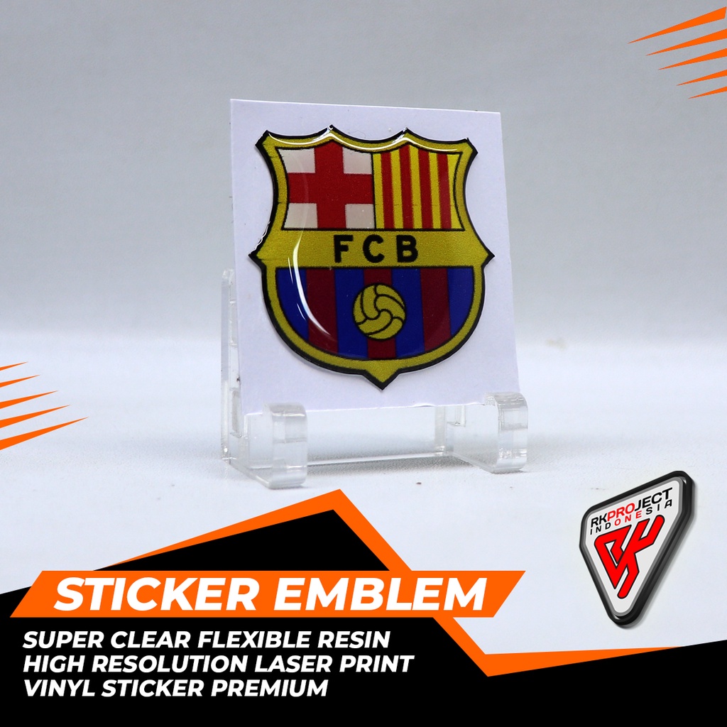 

BARCELONA FC Sticker Timbul Emblem Resin Lentur