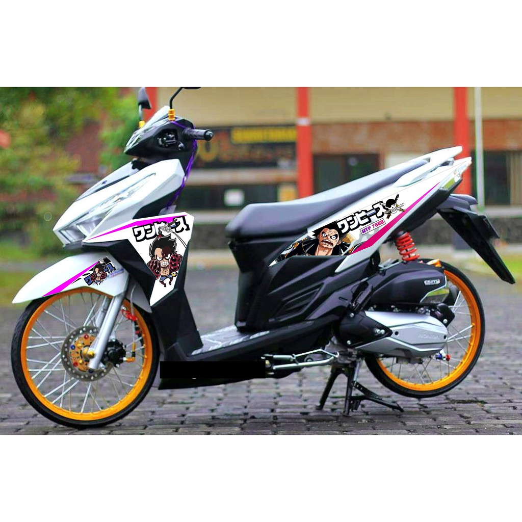 Modifikasi Motor Vario 125 Warna Putih Arena Modifikasi