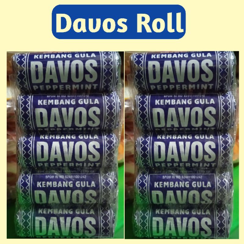 

1 Davos Roll Mint Kembang Gula Peppermint