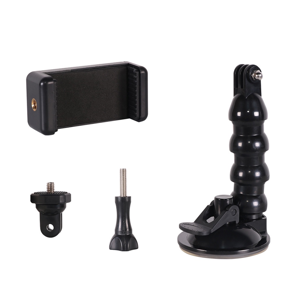 [Universal Car Mobile Phone Gopro Camera Holder] [ Multifunction Windshield Dashboard Gooseneck Mount Adjustable Snake Shape Flexible Suction Cup Mount] [Car driving recorder bracket]