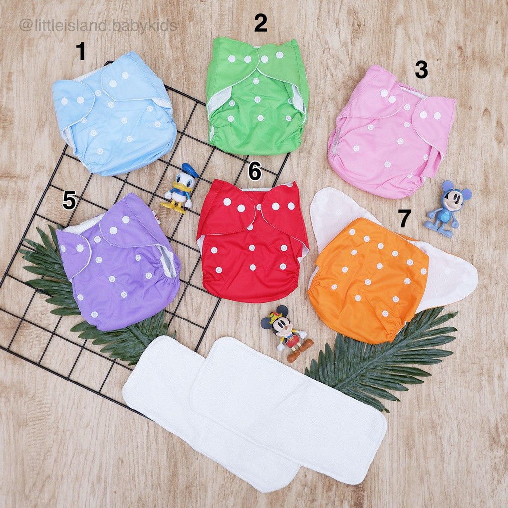 LIN003 - Cloth Diaper Polos + 2 pcs INSERT PAD Baby Premium, Soft &amp; Comfortable Cotton