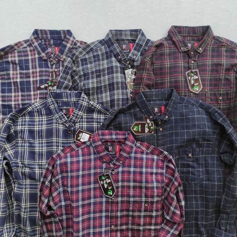 Kemeja Flanel Besar Jumbo XXL XXXL Impor Pria Distro Lengan Panjang,Kemeja Kotak Kotak Pria Lengan P