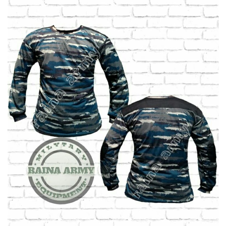 kaos army kaos army busa deker lengan panjang loreng kri tni al