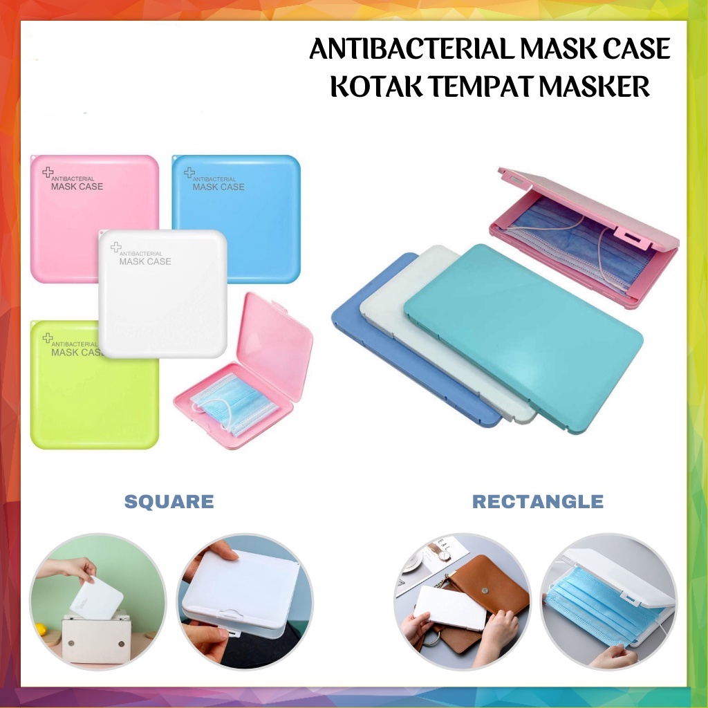 Kotak Tempat Penyimpanan Masker 3ply KN95 KF94 Duckbill Travel Mask Case Holder Anti Debu Bakteri