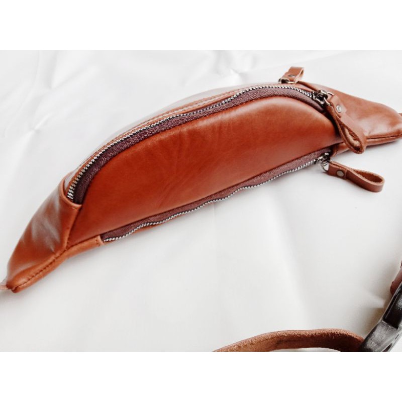 Waistbag waist bag bumbag Leather original tas pinggang kulit asli