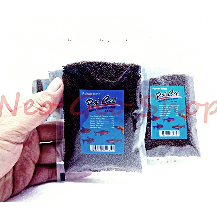 makanan pakan micro pelet pellet ikan kecil pacil 0,5 mm