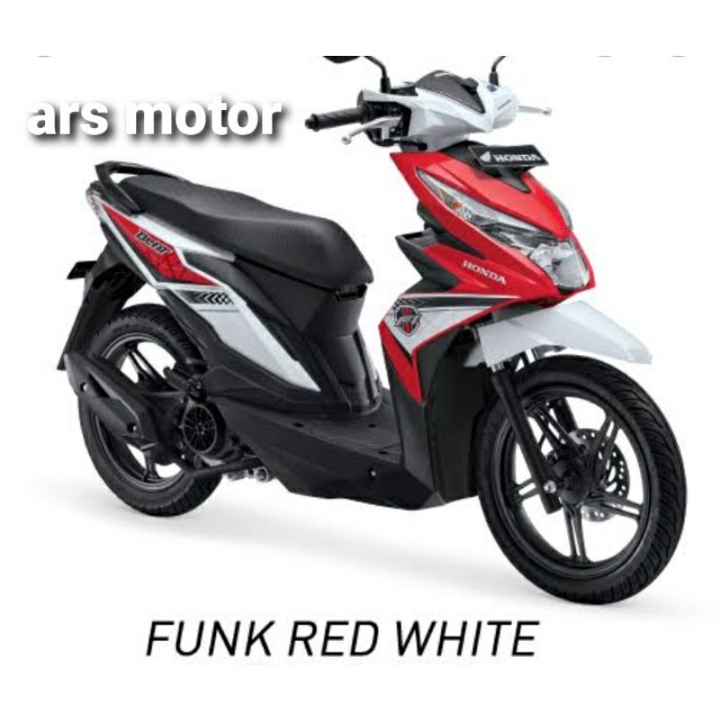 striping honda beat 2017 merah putih