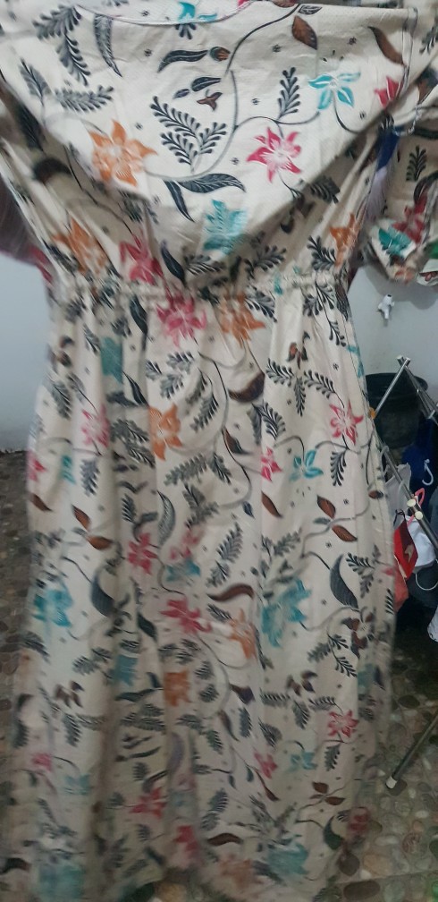 Gamis Batik Kopel Lengan Panjang Pria Lengan Panjang