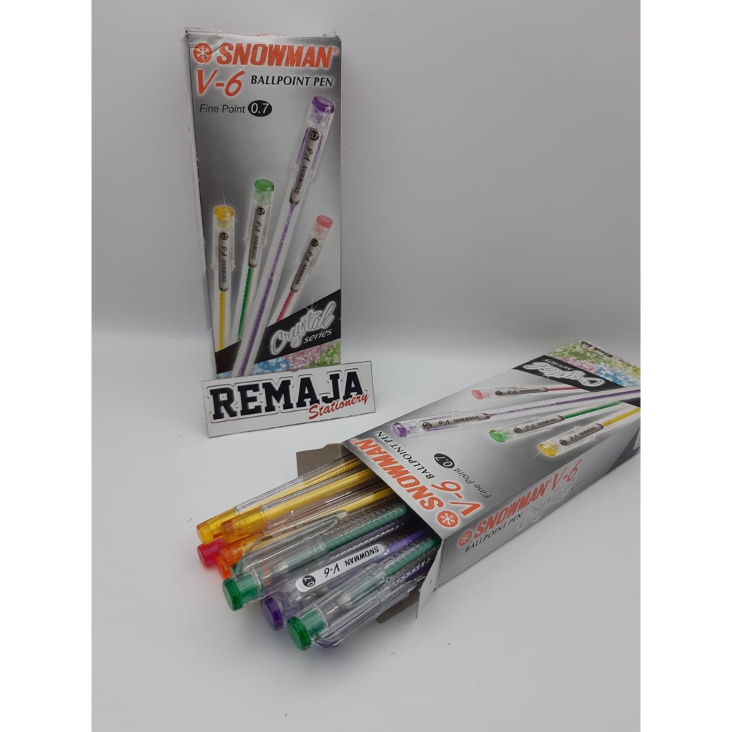 

Bolpoin / Pulpen Snowman V-6 Per Biji