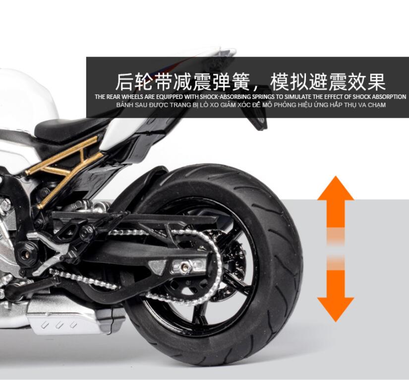 1:12 BMW S1000RR Sepeda Motor Dan Model Kendaraan Diecast Model Sepeda Motor Koleksi Mainan Sepeda Motor-4