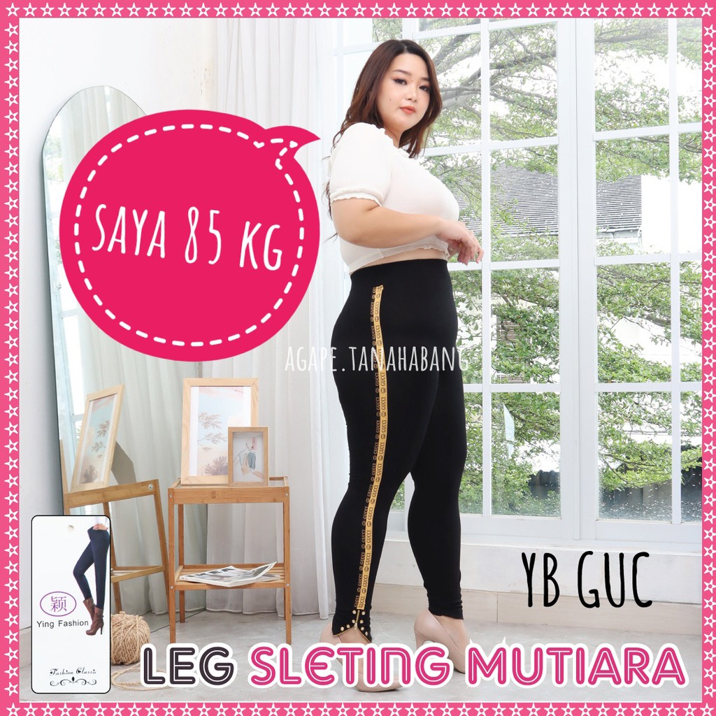 Legging Sleting Mutiara SM Wanita Collections  /  Legging Zipper Wanita / Legging Wanita Import