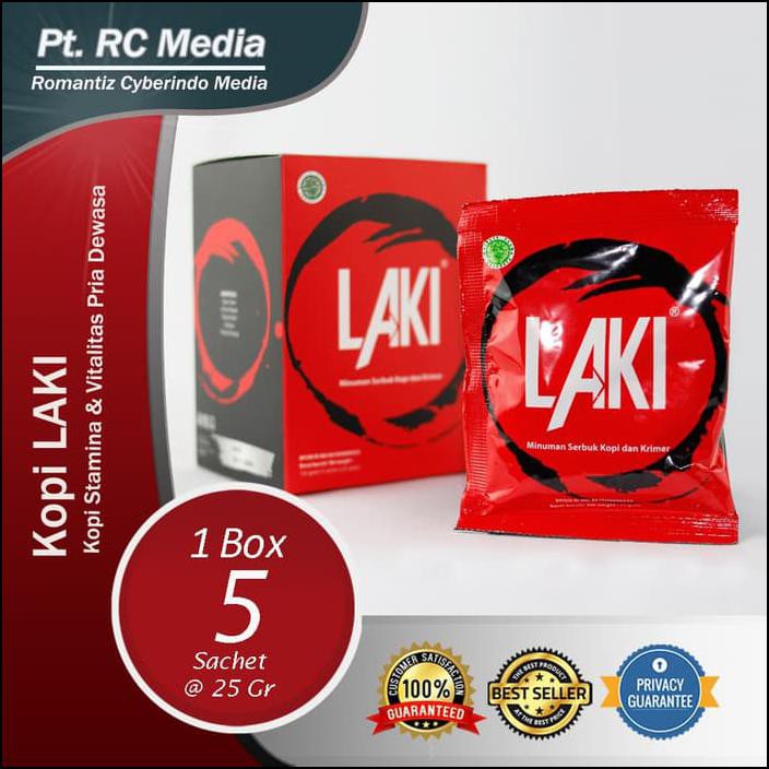 Laki Coffee | Kopi Vitalitas Stamina Pria, Tahan Lama, 1 Box 5 Sachet