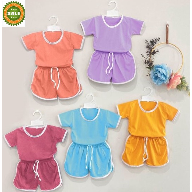 1 pc Setelan baju chupa chups anak / setelan anak polos / setelan unisex