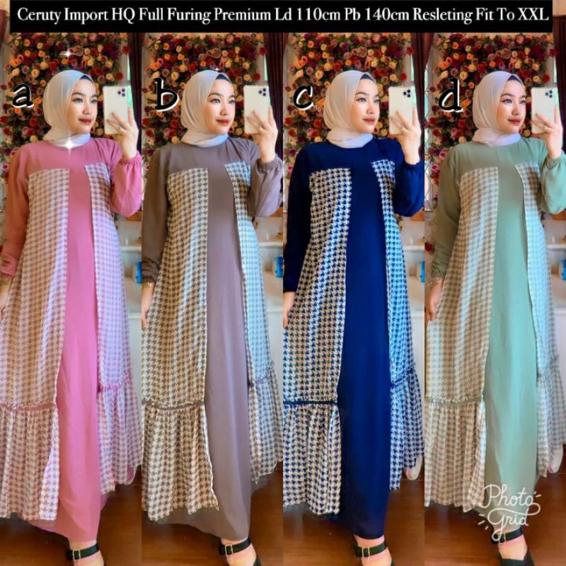 dress ceruty import b995 gamis ceruty gamis lebaran