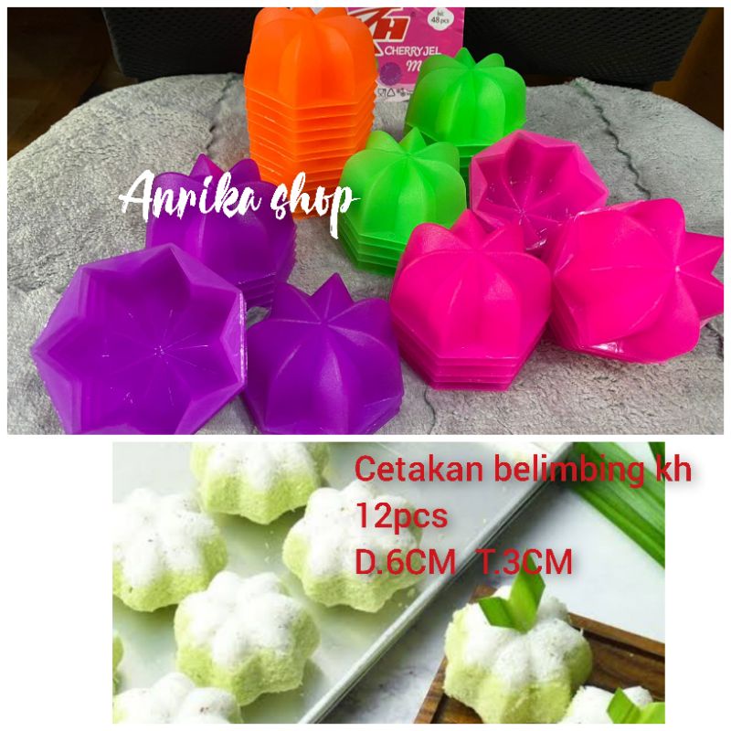 12pcs cetakan kue putu ayu  mawar  tulip  belimbing kukus KH 1 lusin