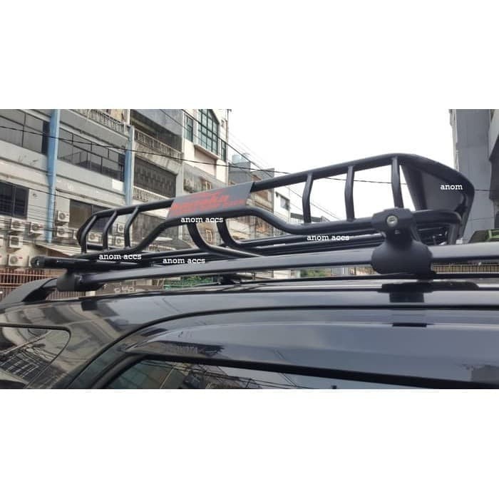 PAKET BUZZ RACK RAK DAN CROSS BAR KAKI JEPIT ROOF RAIL PAJERO DAKAR