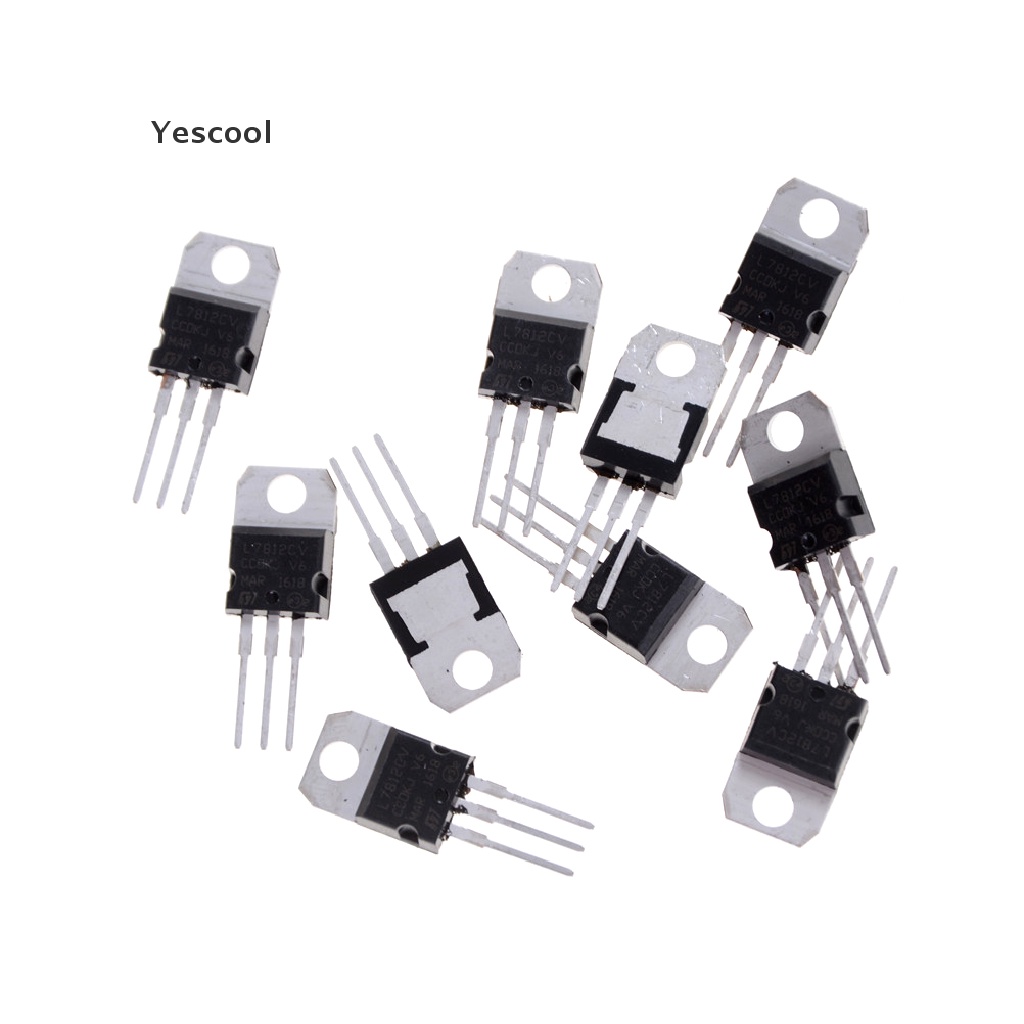 10pcs IC L7812CV L7812 TO-220 12V Voltage Regulator