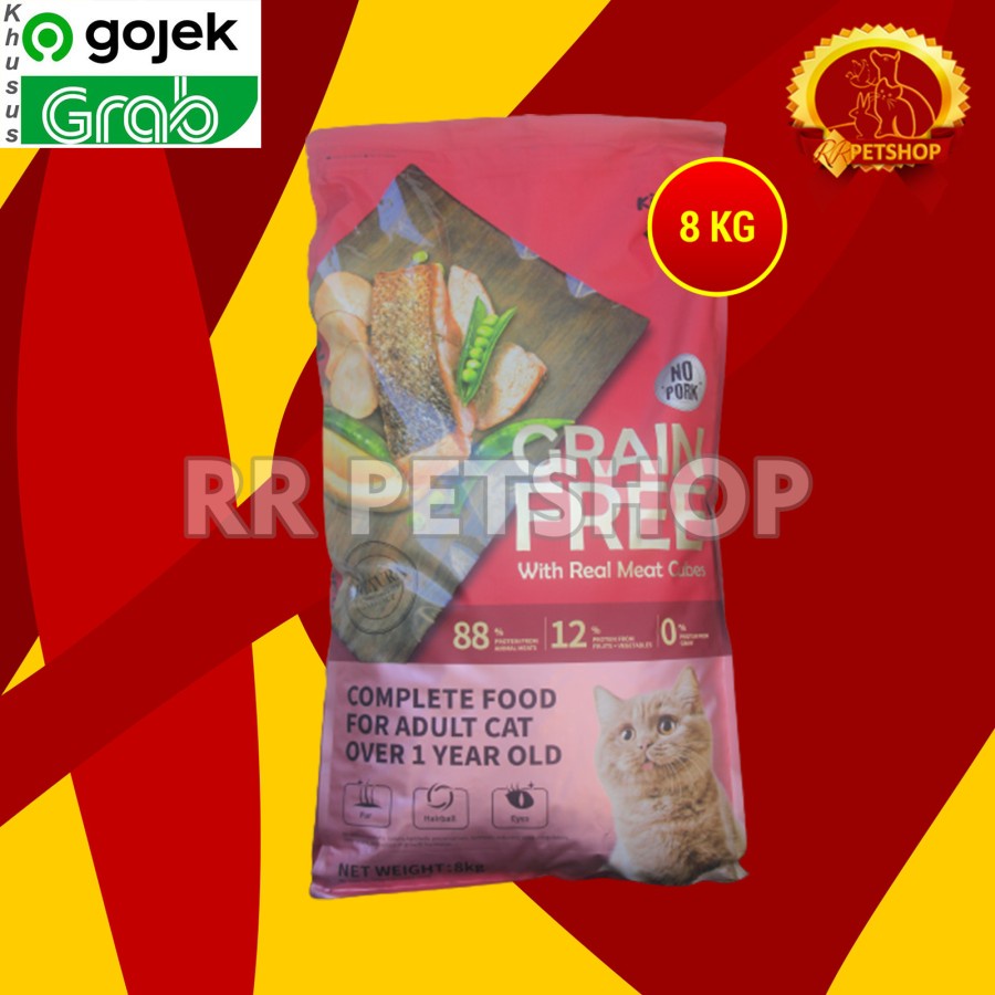 GOSENDKitchen Flavour Grain Free Adult Cat Food Dry Makanan Kucing 8KG