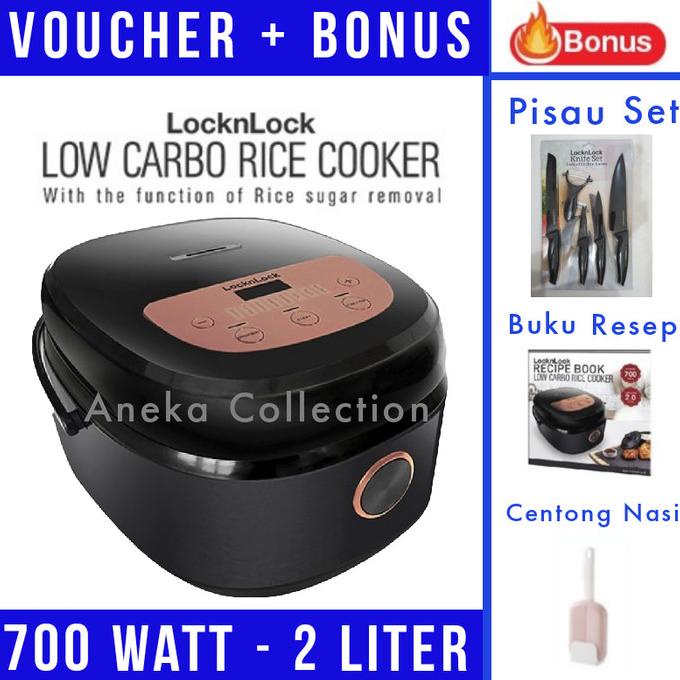 Lock n Lock Low Carbo Rice Cooker - Low Carb Ricecooker - Low Sugar selalu ada