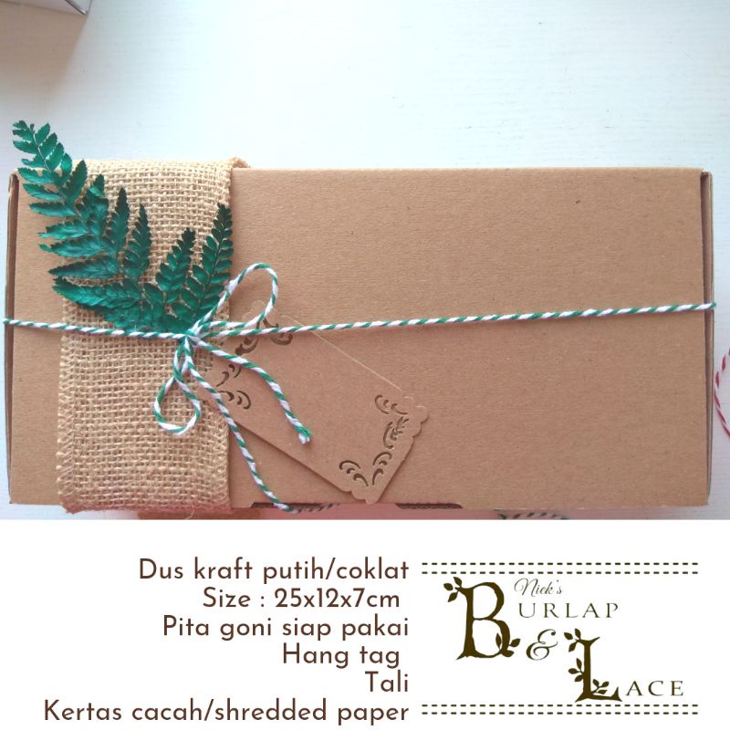 

Box Kraft Kotak Gift Kado Dus Hadiah kemasan coklat putih