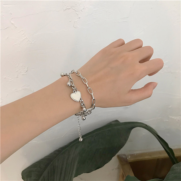 Gelang Multilayer Desain Hati Gaya Korea Untuk Pasangan