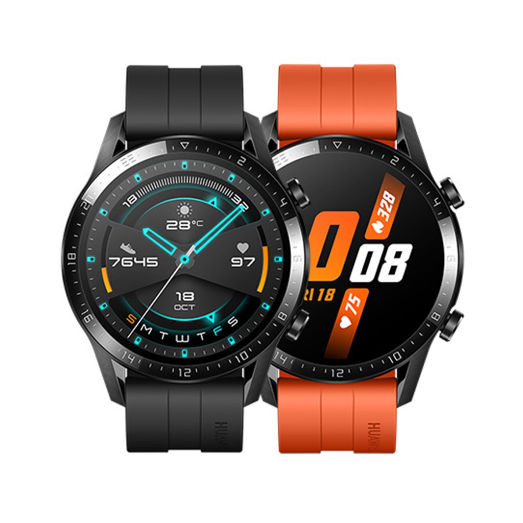Jam Tangan HUAWEI GT2 46MM SUNRISE ORANGE / Matte Black  Original