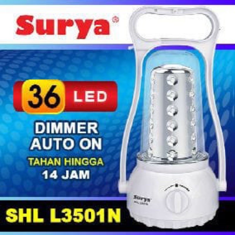 SURYA Lampu SHL L3501 N - Lampu emergency 36 LED Rechargeable