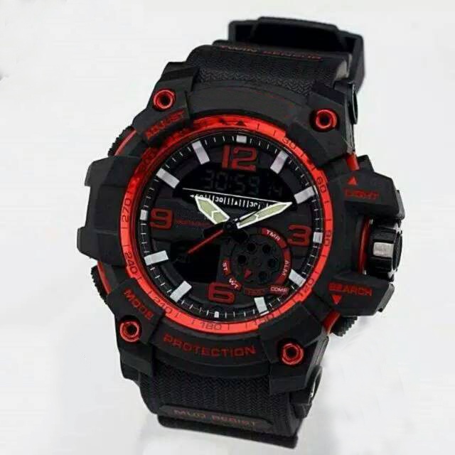 BAJ TAHAN AIR JAM TANGAN PRIA DUAL-TIME GG-1000 GK001 IMPORT