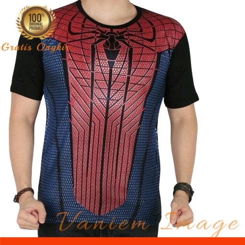 KAOS SPIDERMAN 3D DISTRO PRIA (SPI MERAH KCL)