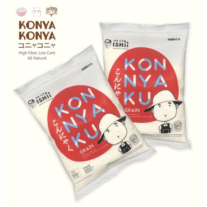

Konnyaku Rice / Beras Konnyaku / Shirataki Rice / Beras Shirataki 500G Berkualitas