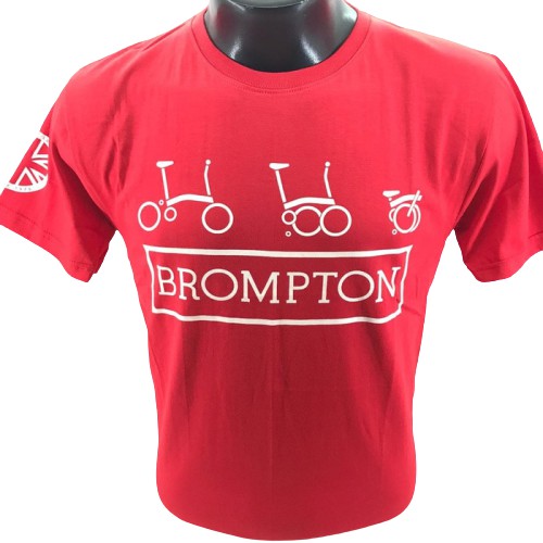 Kaos Sepeda Brompton Tshirt Gowes Bersepeda - Sepeda 3 Merah