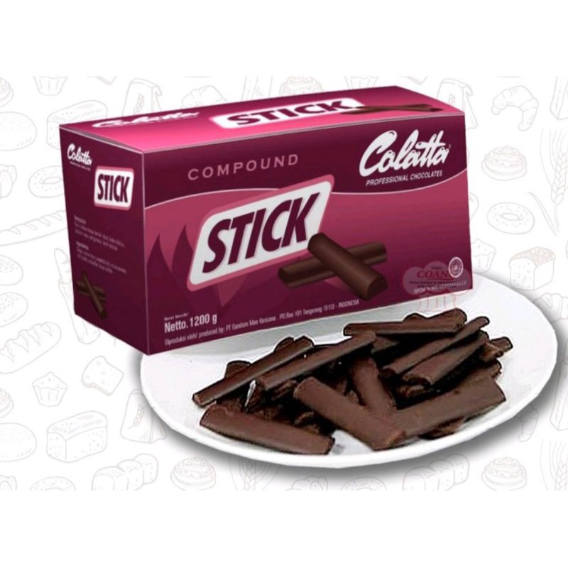 Colatta Chocolate Stick / Coklat Colatta Stik Stick Compound Bake Stable Colata 1,2 Kg Murah / Collata Choco Stik Coklat Stik Collata Coklat stik choco stick stik coklat