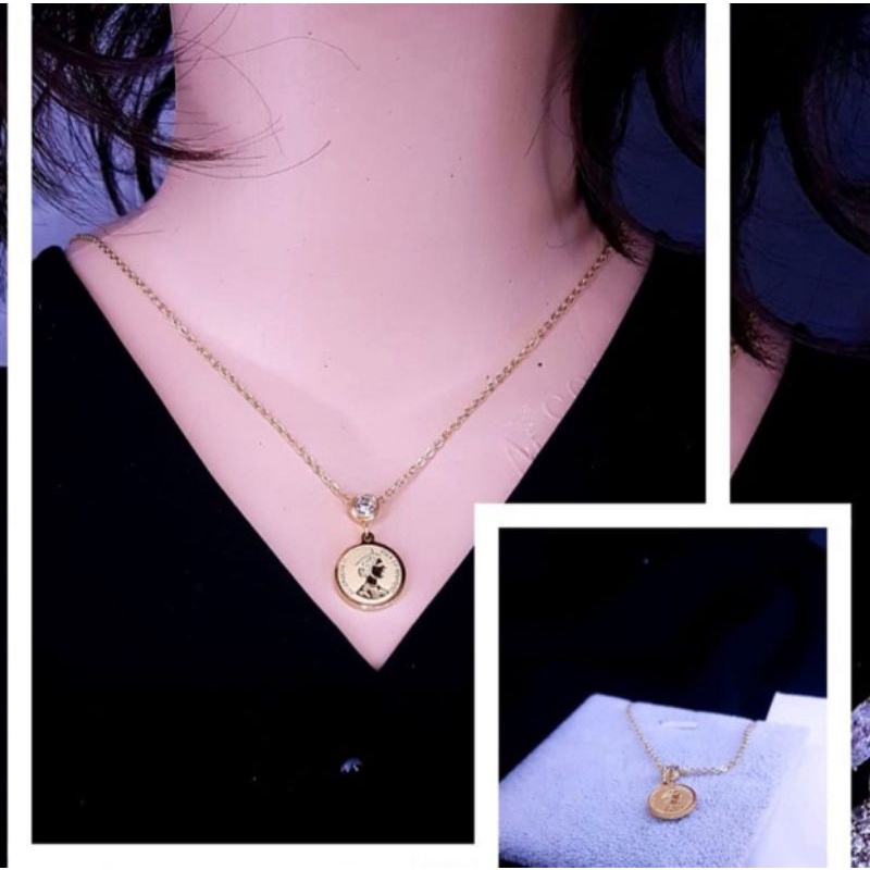 kalung koin lapis emas 24k