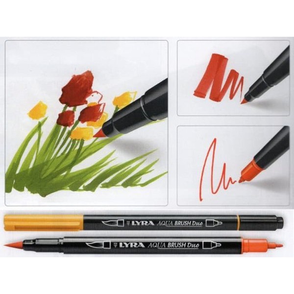 

Eksklusif Lyra Aqua Brush Duo Dual Pen Colour Color Satuan Kuas Warna Coloring Painting Terbaru