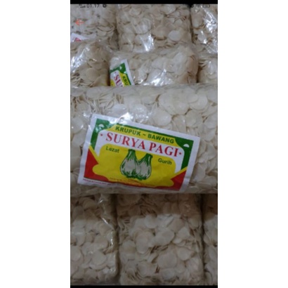 Jual Kerupuk Bawang Surya Pagi Putih Repack G Shopee Indonesia