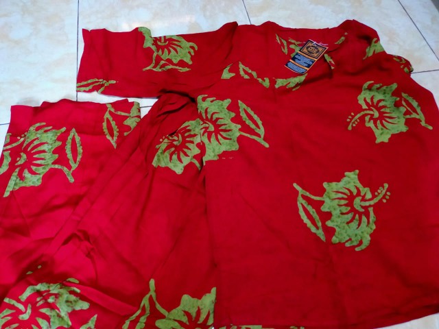 One Set Cap One Set Terbaru Kekinian Promo Rayon  Setelan Batik Motif Bunga Sepatu Terlaris Bisa Cod